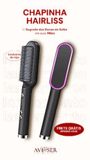 Escova HairLiss© Tecnologia Iônica [ Hidrata, AntiFrizz,Modela e Alisa]