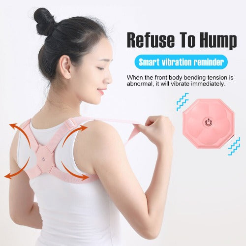 2021 Smart Posture Corrector Intelligent Sensor Vibration Reminder Adjustable Brace Straightener Correction Trainer Back Support - Avinser.